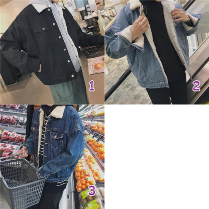 裏ボアデニムジャケット