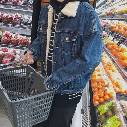 裏ボアデニムジャケット