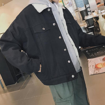 裏ボアデニムジャケット