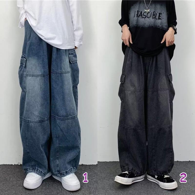 オーバーサイズ ワイドカーゴデニムパンツ