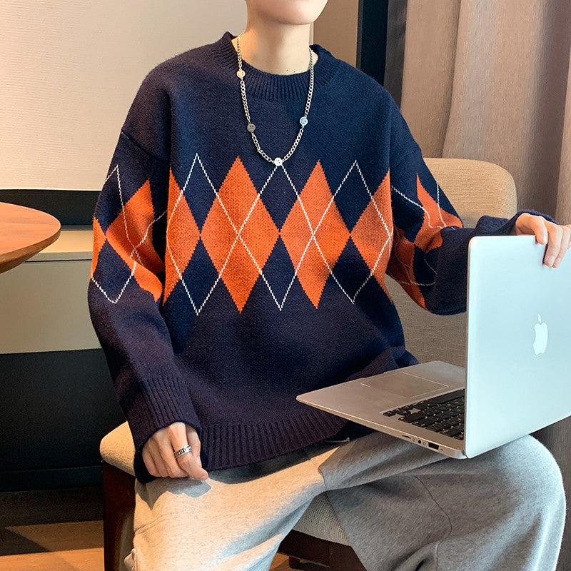 アーガイル柄セーター