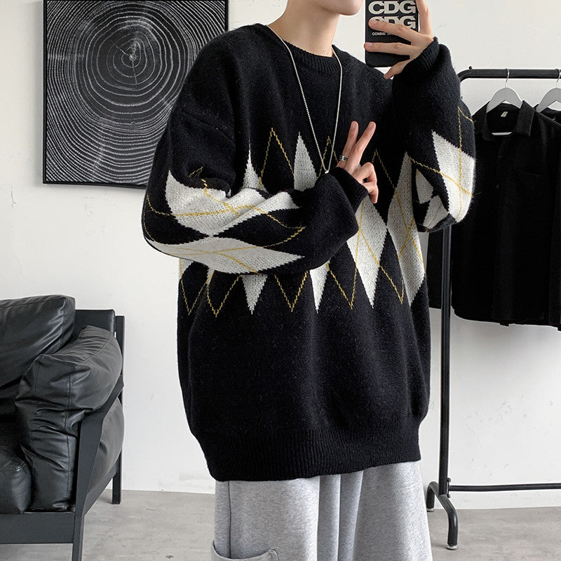 アーガイル柄セーター