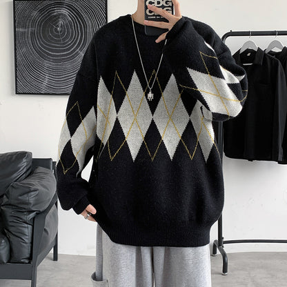 アーガイル柄セーター