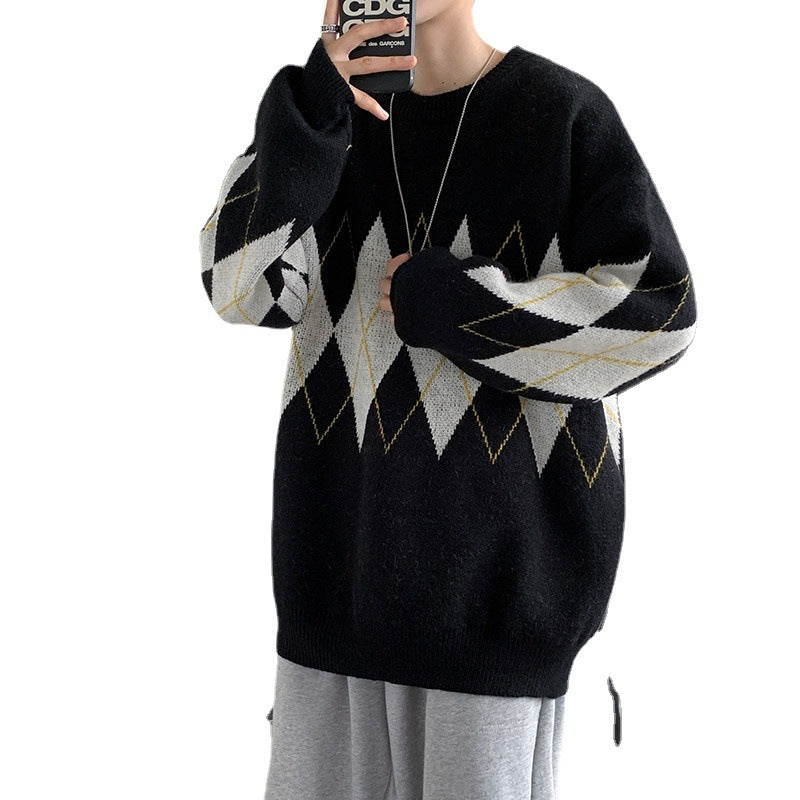 アーガイル柄セーター