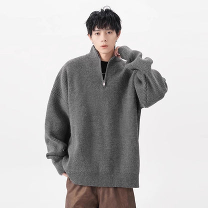 ジップアップオーバーサイズセーター