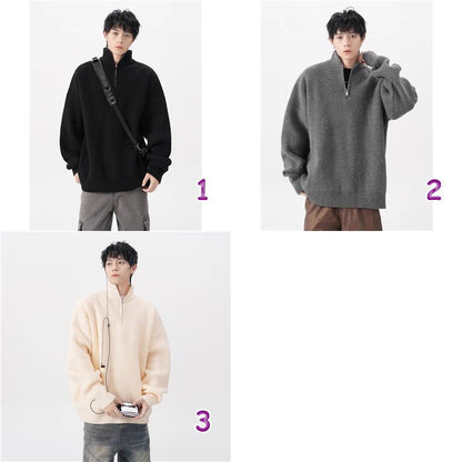 ジップアップオーバーサイズセーター