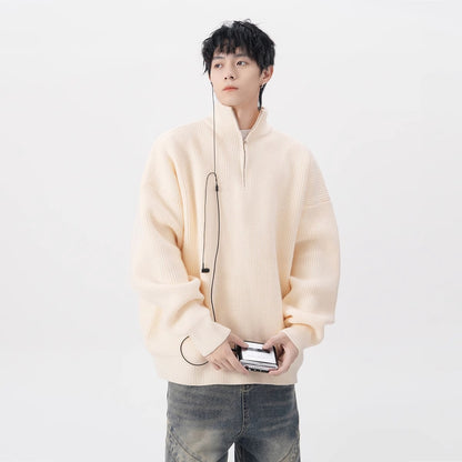 ジップアップオーバーサイズセーター
