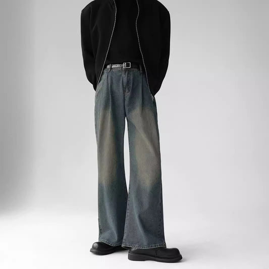 ワイドストレートデニムパンツ